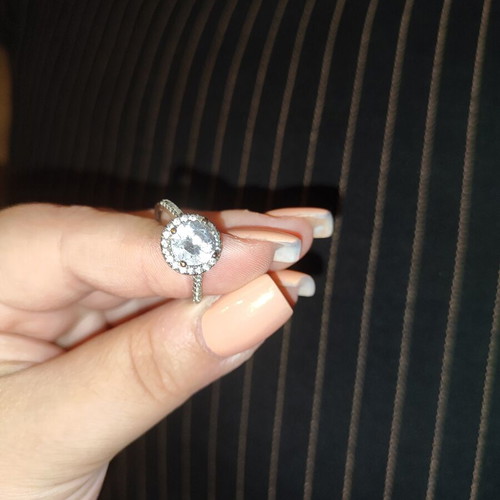 Rings set like new, silver, includes solitaire and two-stone ring size 18.5