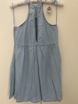Mango light denim dress like new, size small, blue