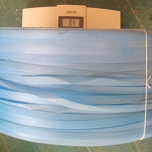 Blue plastic strapping roll new, 3 kilometers length