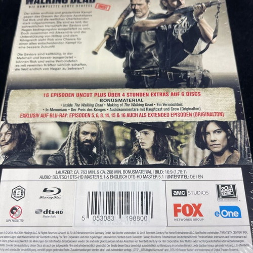 The Walking Dead 8 Blu-ray sealed, action fantasy