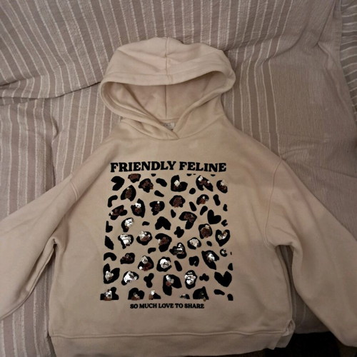 Zara hoodie sweatshirt for girl 11-12 years, like new, white