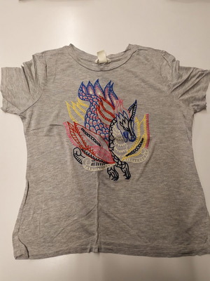 Γυναικείο γκρι t-shirt H&M μέγεθος small