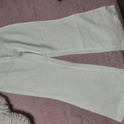 Linen pants white, like new, size L 40 12