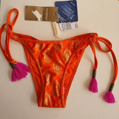Cia.Maritima bikini bottom new, orange with gold details, size S