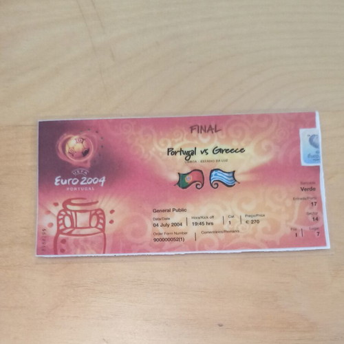 Ticket Final Euro 2004 Portugal-Greece used