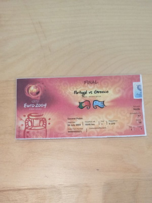Ticket Final Euro 2004 Portugal-Greece used