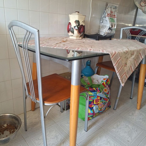 Τραπεζαρία σετ Mid century modern με 4 καρέκλες μεταχειρισμένο