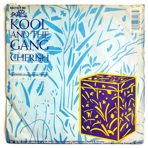 Kool & The Gang Cherish 7" single used, 45 rpm, German pressing 1985