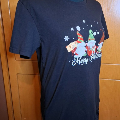 Blouse Size S new, black with Christmas design