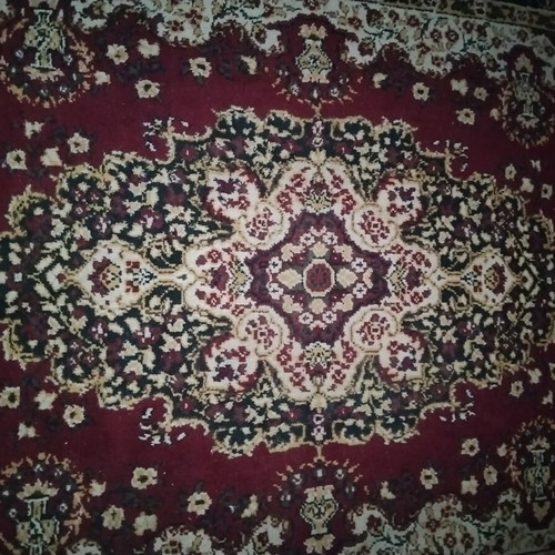Vintage retro classic Persian rug with oriental patterns