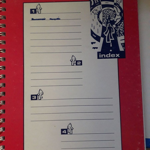Spiral notebooks used, one 4-subject and one single-subject A4