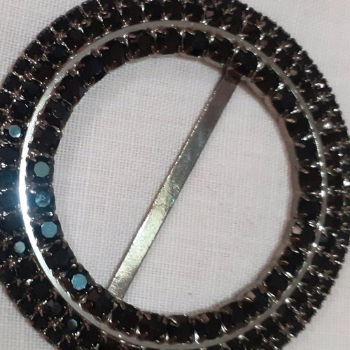 Swarovski belt buckle black new