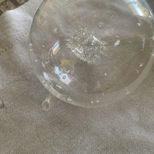 Handmade glass decorative sphere 13cm