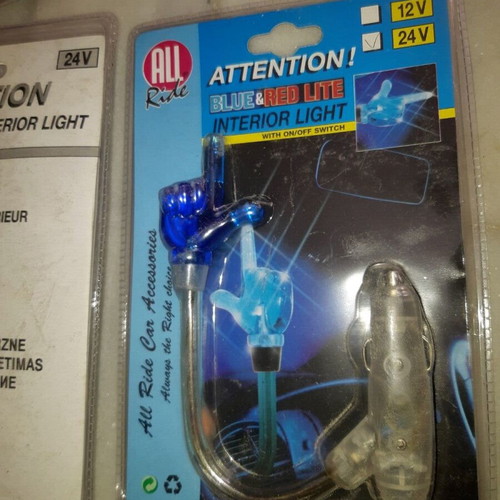 Interior blue car light sealed