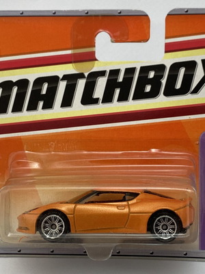 2008 Lotus Evora Matchbox toy car new, orange, 1:64 scale