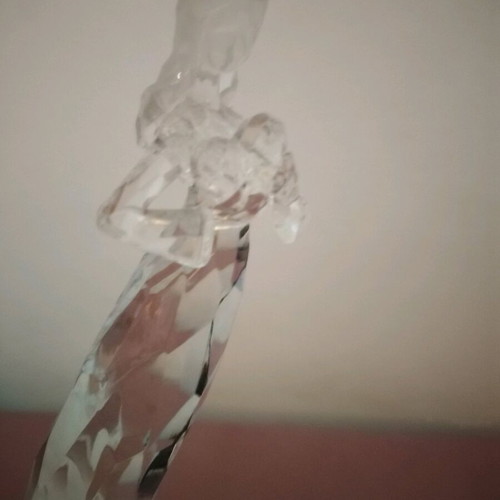Decorative transparent figurine used 20cm vintage