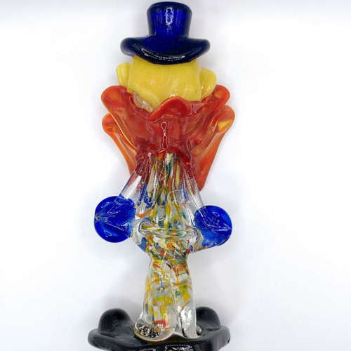 Murano Venetian Art Glass Clown Figurine 21cm H. like new