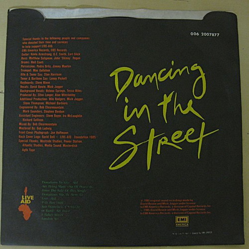 David Bowie and Mick Jagger Dancing in the Street 7" single like new, rock
