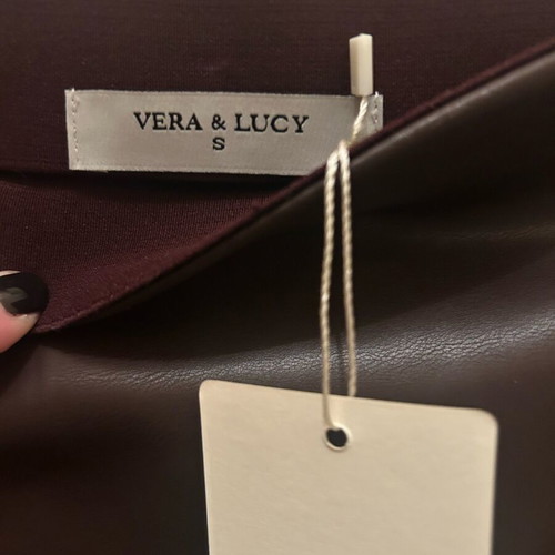 Midi leather skirt new, bordeaux