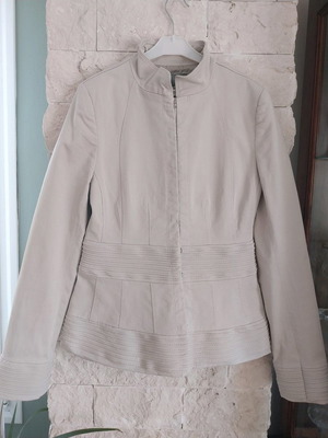 Zara cotton gabardine jacket used, small, beige