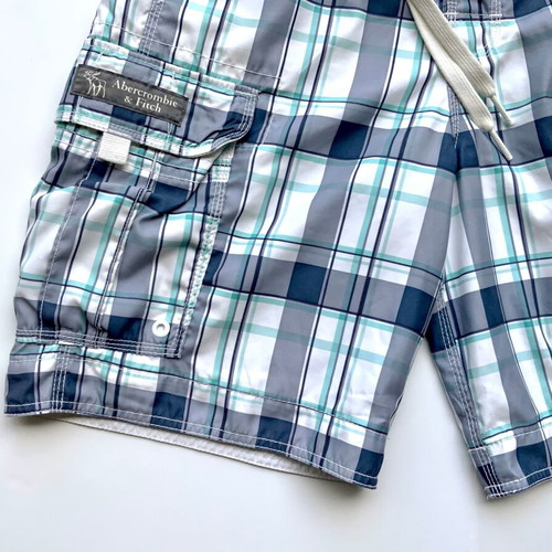 Abercrombie & Fitch Men's Swim Shorts Size M Like New Checkered