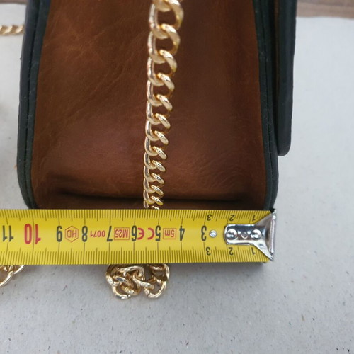 Francesca Rossi shoulder bag like new, brown with gold chain
