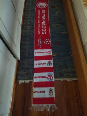 Collectible Olympiacos Scarf CL Group 04-05 Authentic New