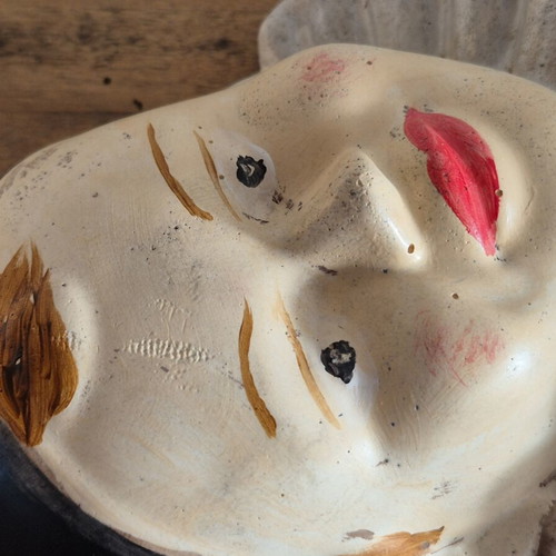 Pierrot Gourmand antique confectionery counter display bust