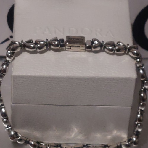 Pandora bracelet new, size 18, butterfly design with marquise stones