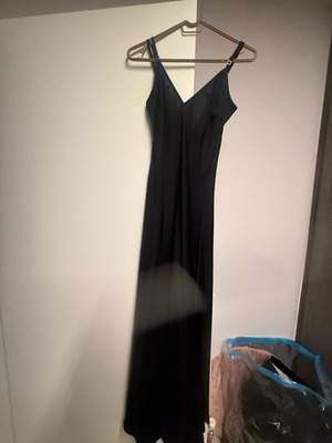 Vassia kostara slip black dress