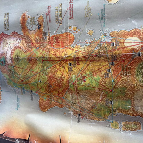 World Of Warcraft Retro Map Poster Used From 2005