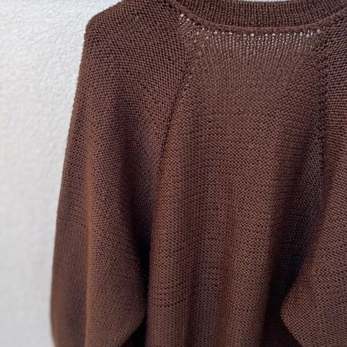 Loose knitted top, brown, size M-L