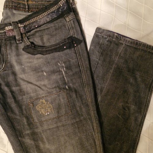 Denim pants Rossodisera size 42 like new, black