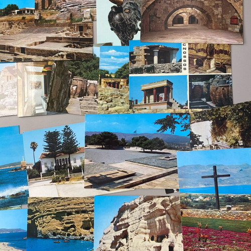 Collectible Crete postcards like new, pack of 38 pieces 1970-1980