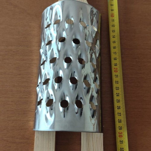 Grater stainless steel with wooden handle new