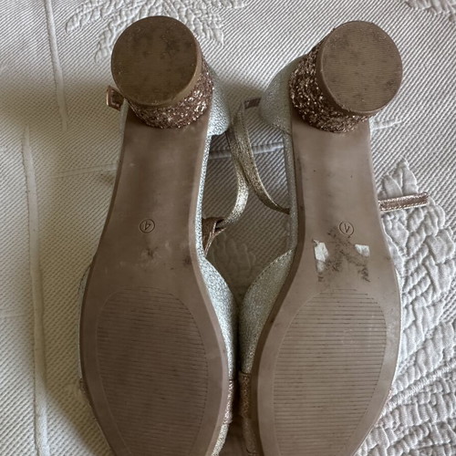 Monsoon girls' pumps like new, size 37, gold and silver