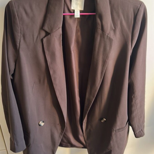 H&M Brown Monopeto Jacket XL New, lined