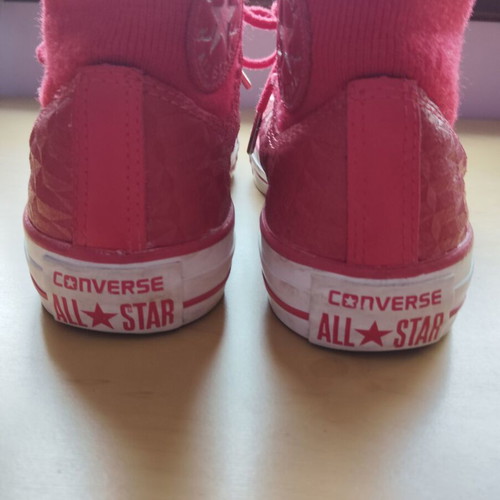 Converse leather unisex sneakers used, size 40, red