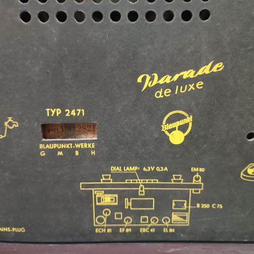 Blaupunkt Parade de luxe 2471 antique radio used condition