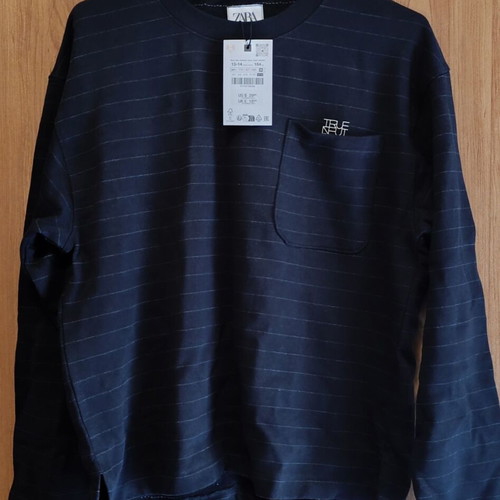 Zara shirt for 13-14 years new, black with white stripes