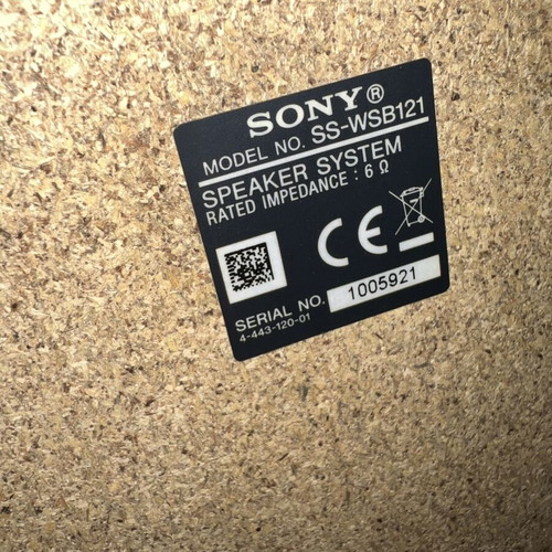 Sony SS-TSB121 speakers and SS-WSB121 woofer for home cinema