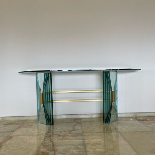 Vintage Italian Design Ventaglio Table Console Gallotti & Radice like new