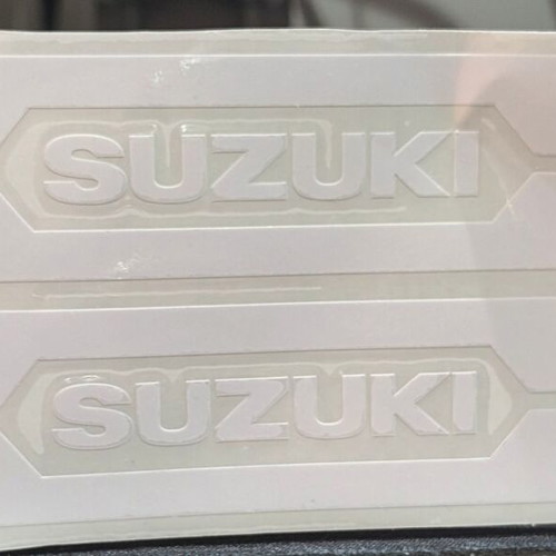 Suzuki white stickers set of 2 new