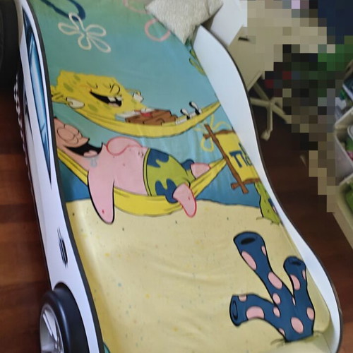 Cilek Car Children's Bed like new with coconut fiber mattress