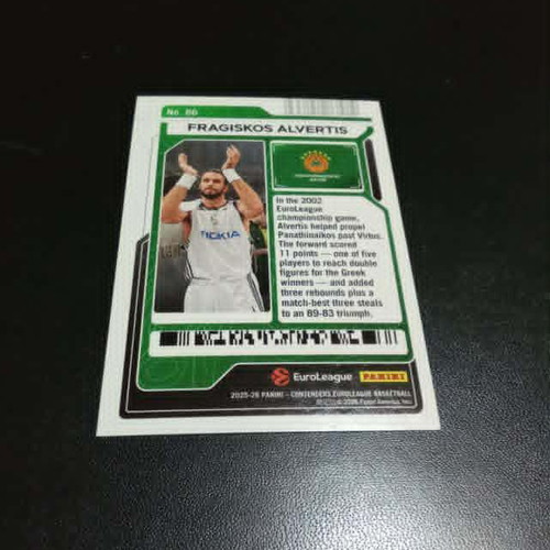 Fragiskos Alvertis Panathinaikos BC 2025-26 Panini Contenders EuroLeague card like new