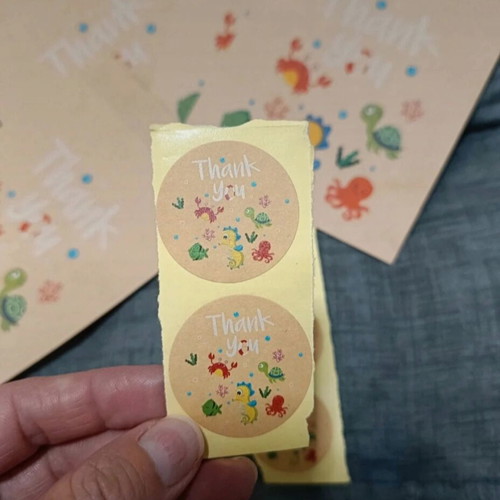 Thank You Paper Envelopes new, pack of 5 with stickers