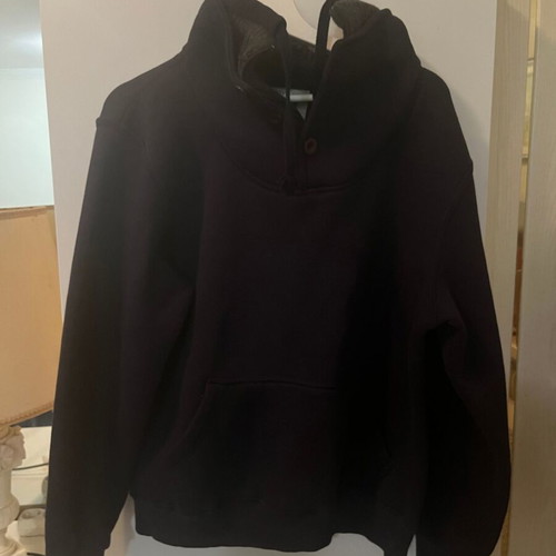 Berto Lucci sweatshirt blue with neck lining and pocket size L new