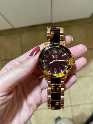 ONE watch company wristwatch new, women's, brown and gold