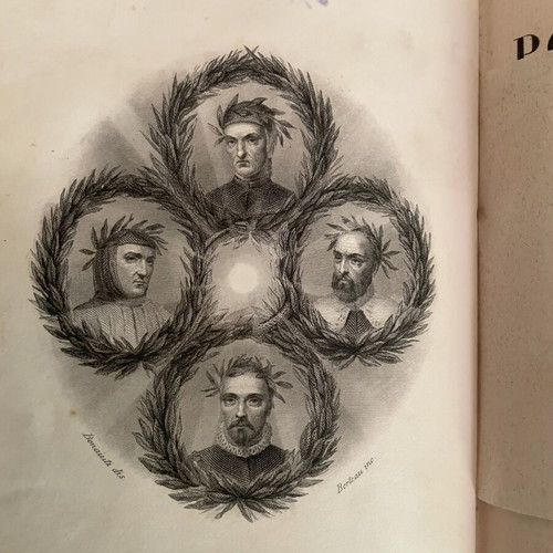 I Quattro Poeti Italiani, first edition 1840-1844, illustrated poetry anthology