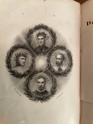 I Quattro Poeti Italiani, first edition 1840-1844, illustrated poetry anthology